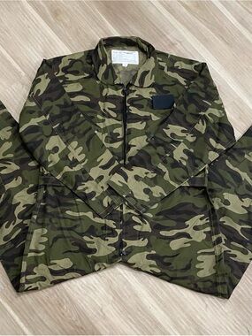 Flight Suit Mens XL Camo Woodland Jumpsuit Coveralls Military Style Intermediate